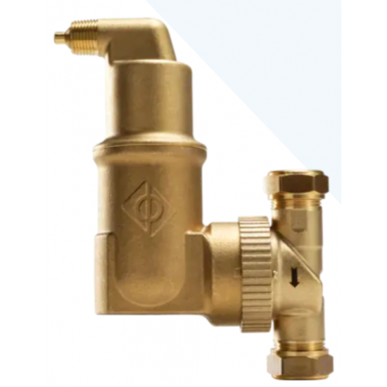 Separator de Aer UA125W Spirovent din alama– Vertical 1 1/4"– 110°C 10 bar – SPIROTECH