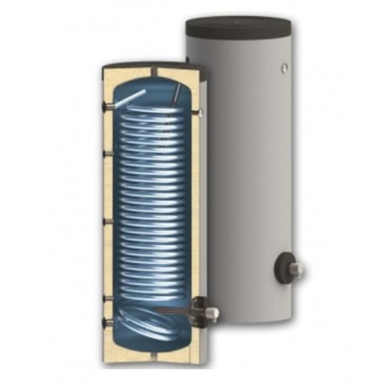 Boiler cu 1 Serpentina marita pentru pompe de caldura: Sunsystem SWPN L 300 litri