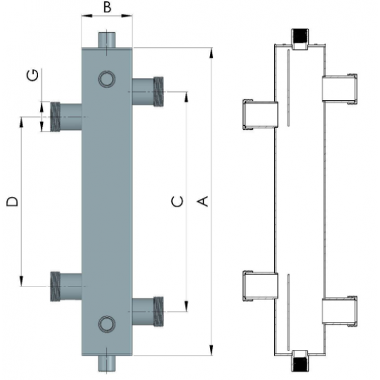 Butelie de Egalizare FOME Izolata 6910 80/80 - Debit 4.5 mc, Putere 104.67 Kw