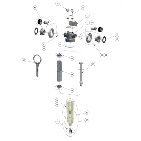 Filtru Apa Centrifugal NW 500 Cintropur – racord filetat