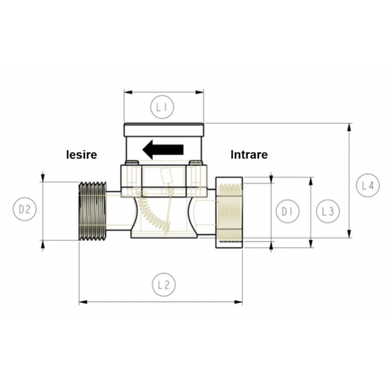 Fluxostat Pompa Ridicare Presiune Filet Ext 3/4" - Filet interior 1/2"