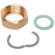 Set 4 conectori 16 x 3/4 (piulite, garnitura clingerit, inel de siguranta)  pentru instalarea teavii din inox gorfata 