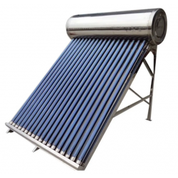 Sistem Solar Presurizat Apa Calda - 100/10 - Boiler inox 100 litri cu 10 Tuburi cu Supapa Temperatura si Presiune si Supapa Admisie Aer