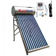 Sistem Solar Nepresurizat Pentru Apa Calda - Termosifon - 180/18 - Boiler inox 180 litri cu 18 Tuburi cu Controler Solar