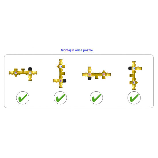 BARBERI V20 - Kit de amestec cu vana deviatoare pentru boiler 1"