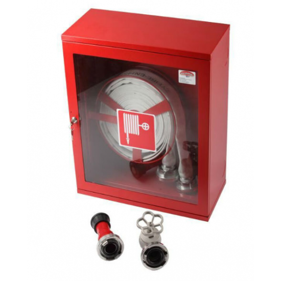 Cutie hidrant pt interior 650x450x250 cu furtun plat C52 - Certificat CE 