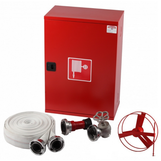 Cutie hidrant pt interior 650x450x250 cu furtun plat C52 - Certificat CE 