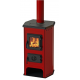 Soba/Semineu MBS Hit pe lemne brichete sau carbune putere 6.1 Kw rosu