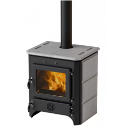 Termosemineu tip Soba pe lemne MBS Thermo Vulkan S Placat cu Piatra - Putere 18.4 Kw