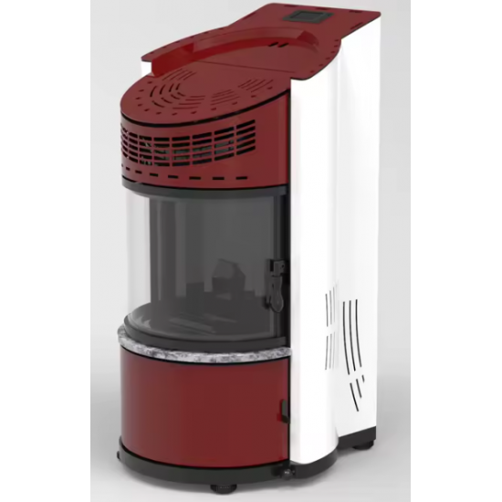 Semineu Pe Peleți Sontec Round 11 Kw Culoare Bordo