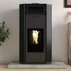 Termosemineu peleti Sontec Elegance 30 Kw  Culoare Negru/Bordeaux 