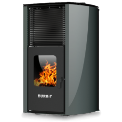 Termosemineu peleti Burnit Advant Novation 25 kW - Sunsystem Culoare Gri Antracit