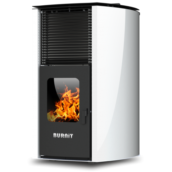 Termosemineu peleti Burnit Advant Novation 25 kW - Sunsystem Culoare Alb de Lebada